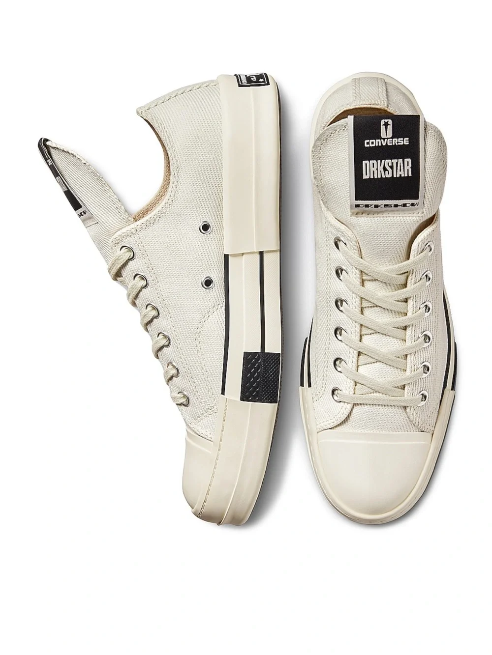DRKSHDW BY RICK OWENS x Converse DRKSTAR OX in Lily White